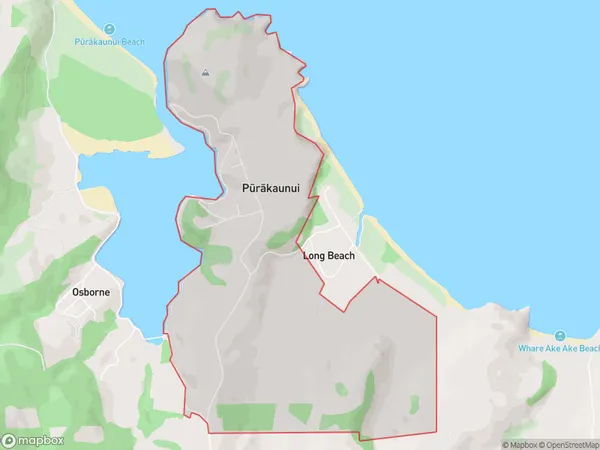 Purakaunui, Otago Polygon Area Map