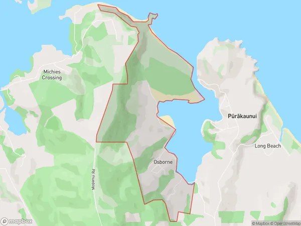 Osborne, Otago Polygon Area Map