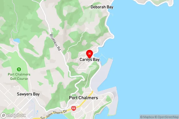 Careys Bay,Otago Area Map