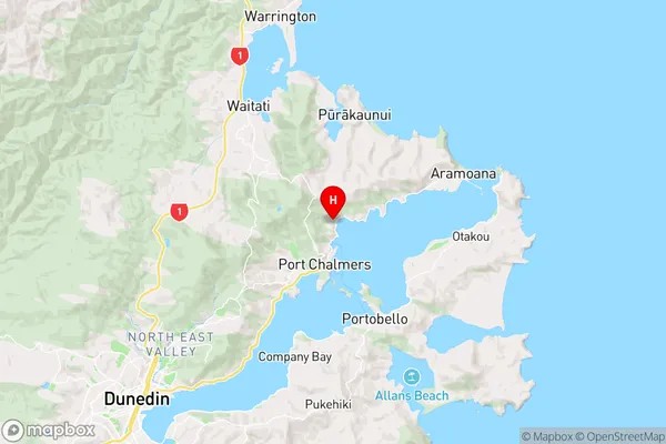 Deborah Bay,Otago Region Map