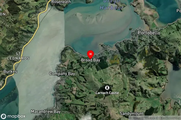 Broad Bay,Otago Satellite Map