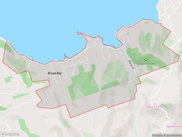 Broad Bay, Otago Polygon Area Map