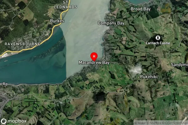 Macandrew Bay,Otago Satellite Map