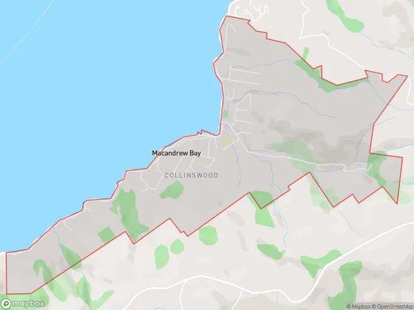 Macandrew Bay, Otago Polygon Area Map