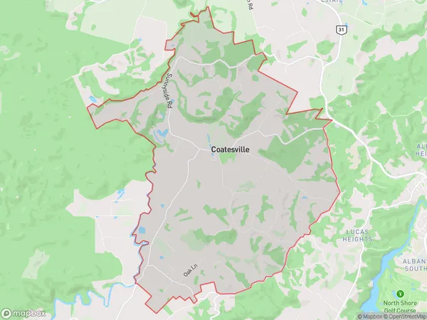 Coatesville, Auckland Polygon Area Map