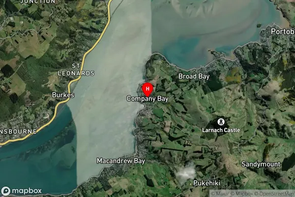 Company Bay,Otago Satellite Map