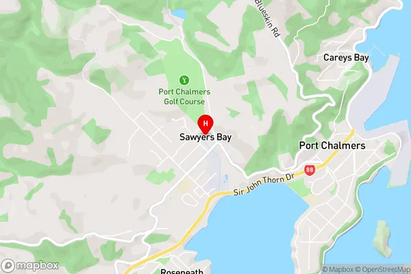 Sawyers Bay,Otago Area Map