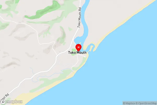 Toko Mouth,Otago Area Map