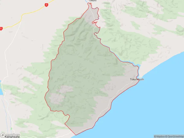 Toko Mouth, Otago Polygon Area Map