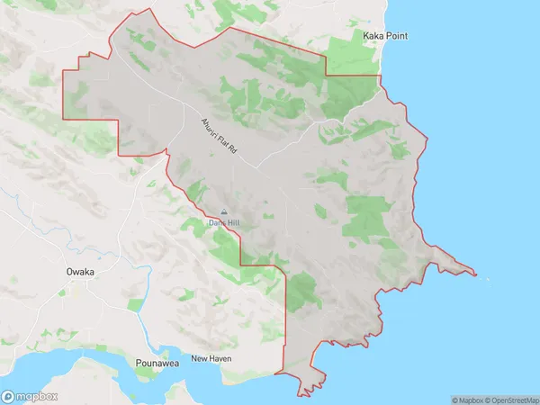 Ahuriri Flat, Otago Polygon Area Map