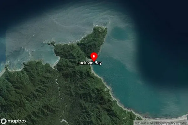 Jackson Bay,West Coast Satellite Map