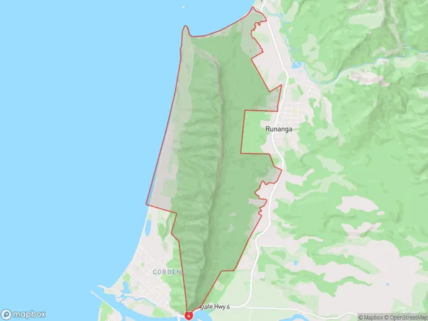 Point Elizabeth, West Coast Polygon Area Map