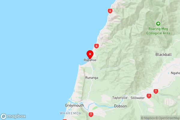 Rapahoe,West Coast Region Map