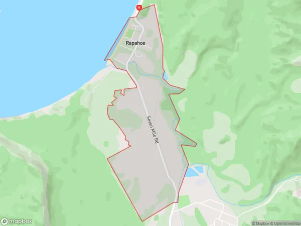 Rapahoe, West Coast Polygon Area Map