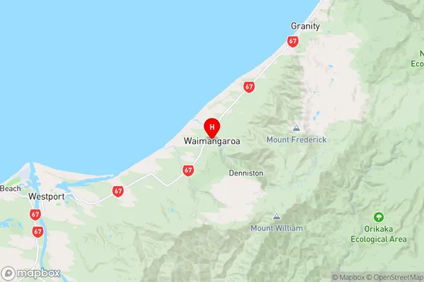 Waimangaroa,West Coast Region Map