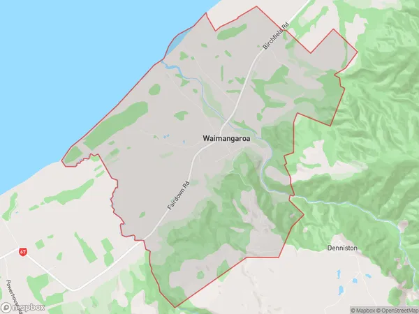 Waimangaroa, West Coast Polygon Area Map