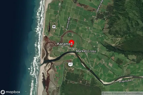 Karamea,West Coast Satellite Map