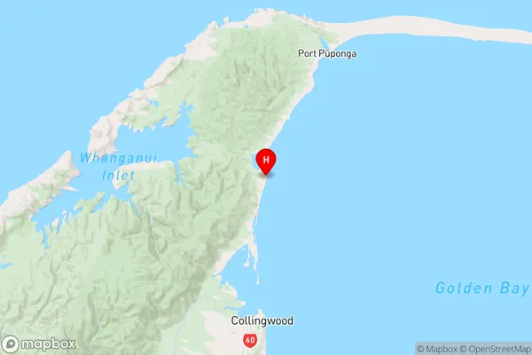 Pakawau,Tasman Region Map