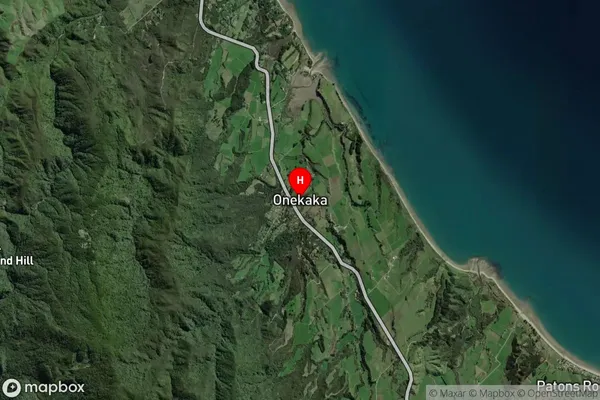 Onekaka,Tasman Satellite Map