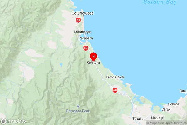 Onekaka,Tasman Region Map