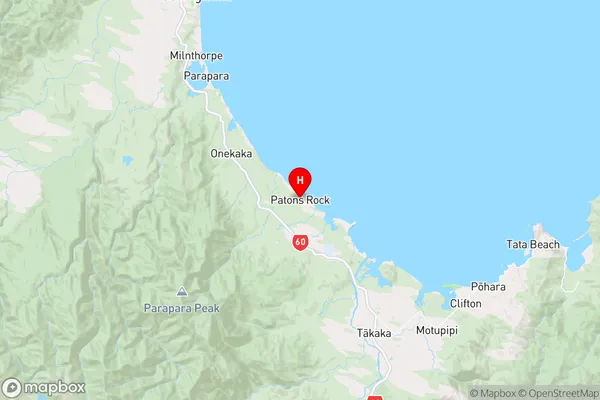 Patons Rock,Tasman Region Map