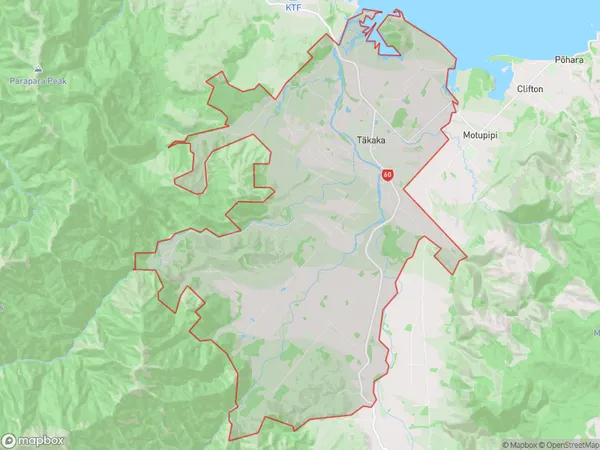 Takaka, Tasman Polygon Area Map