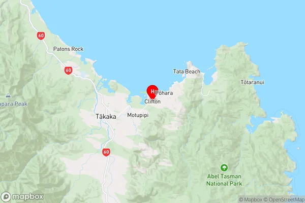 Clifton,Tasman Region Map