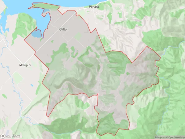 Clifton, Tasman Polygon Area Map