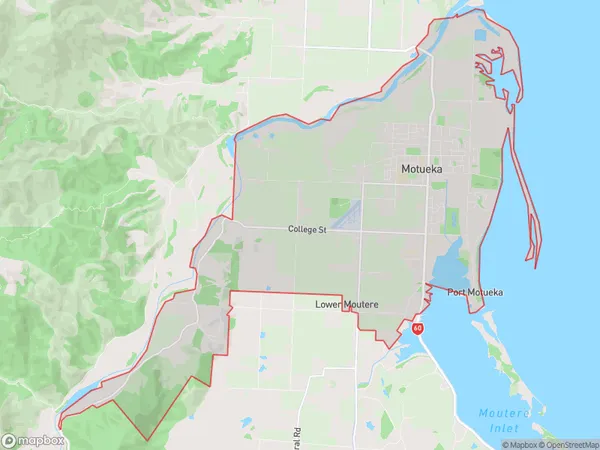 Motueka, Tasman Polygon Area Map