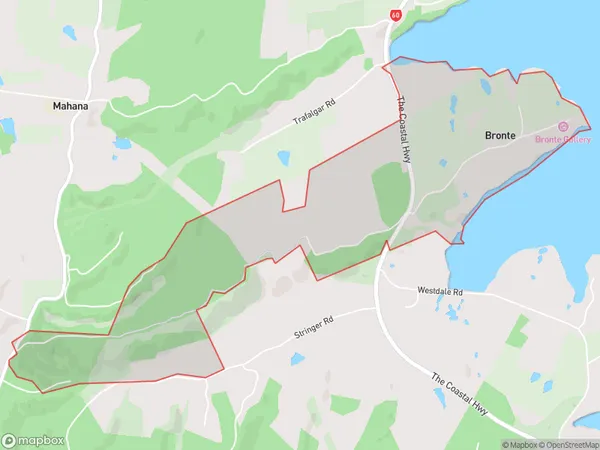 Bronte, Tasman Polygon Area Map