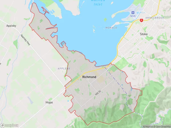 Richmond, Tasman Polygon Area Map