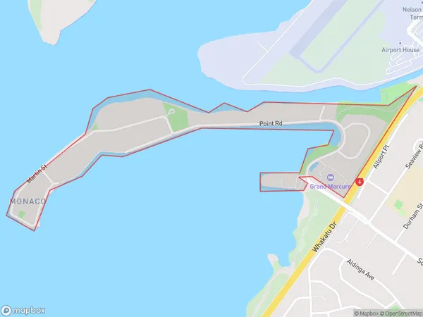 Monaco, Nelson Polygon Area Map