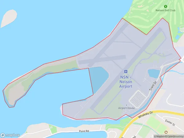 Nelson Airport, Nelson Polygon Area Map