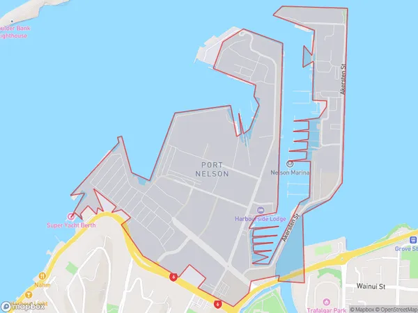 Port Nelson, Nelson Polygon Area Map