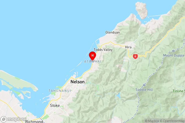 Atawhai,Nelson Region Map