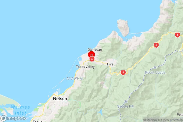 Wakapuaka,Nelson Region Map