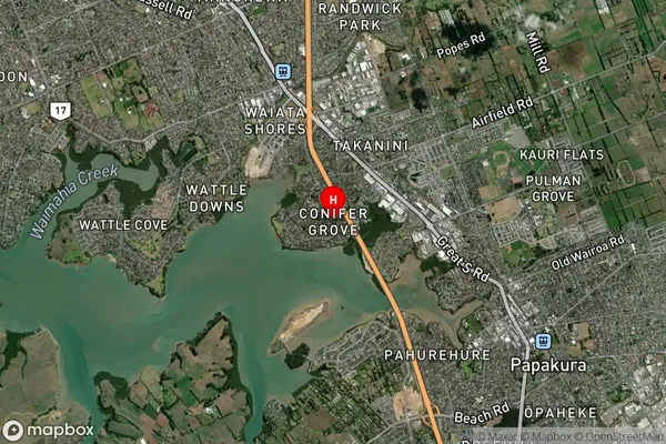 Conifer Grove,Auckland Satellite Map