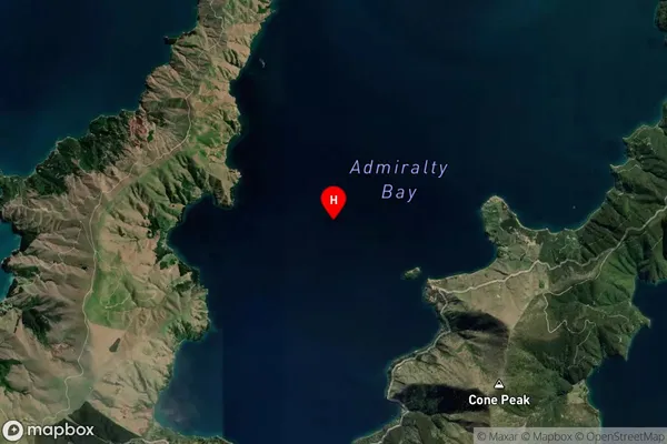 Admiralty Bay,Marlborough Satellite Map