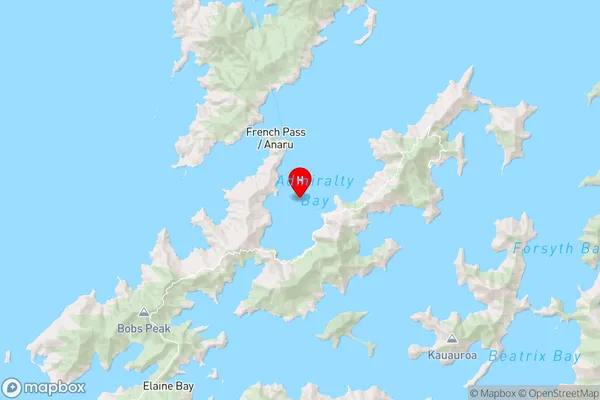 Admiralty Bay,Marlborough Region Map