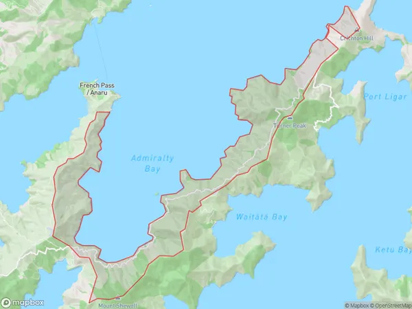 Admiralty Bay, Marlborough Polygon Area Map