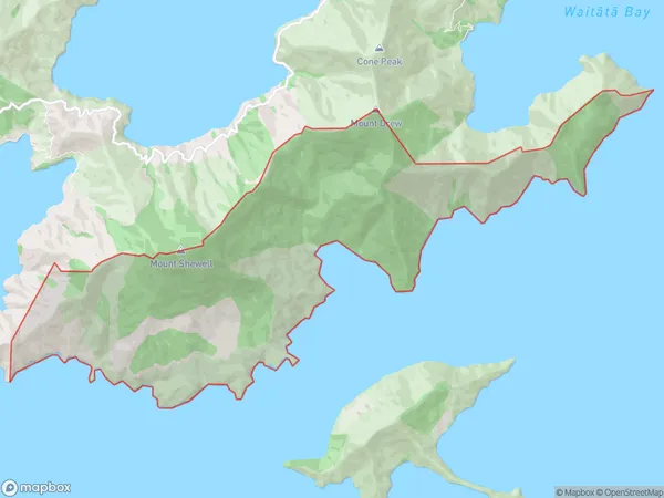 Waiona Bay, Marlborough Polygon Area Map