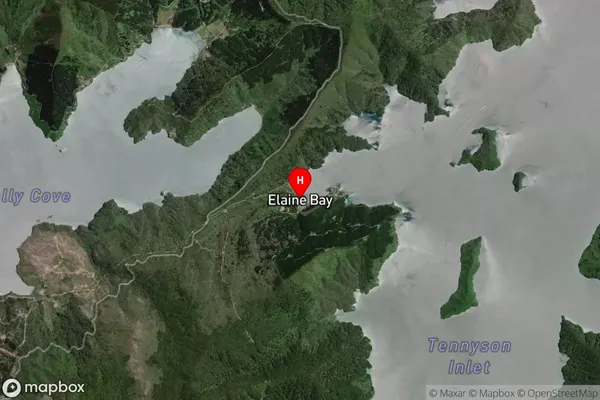 Elaine Bay,Marlborough Satellite Map