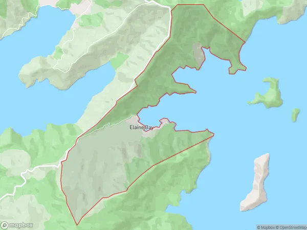 Elaine Bay, Marlborough Polygon Area Map