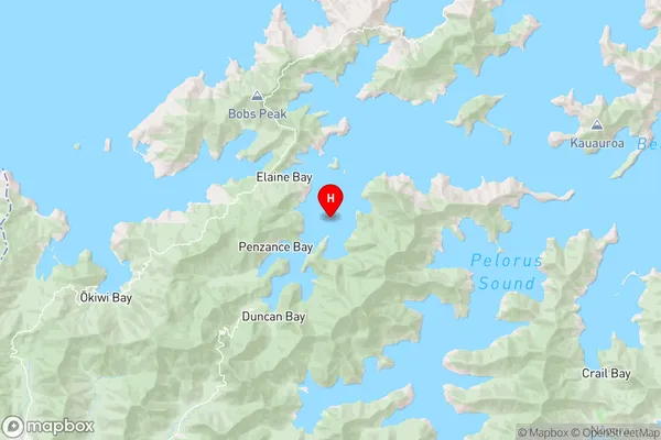 Tennyson Inlet,Marlborough Region Map