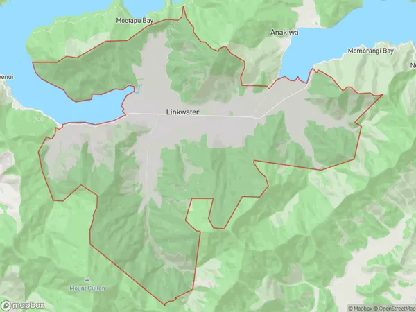 Linkwater, Marlborough Polygon Area Map