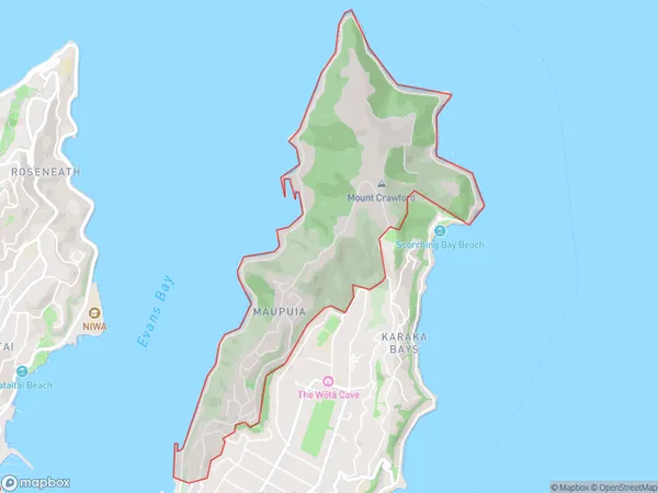 Maupuia, Wellington Polygon Area Map