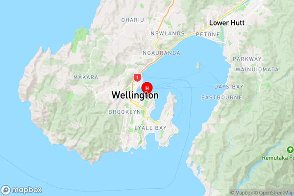 Oriental Bay,Wellington Region Map