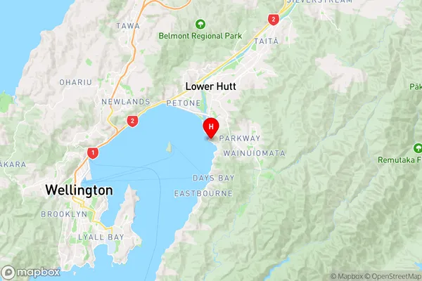 Point Howard,Wellington Region Map