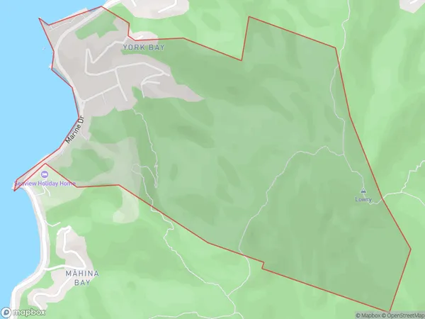 York Bay, Wellington Polygon Area Map