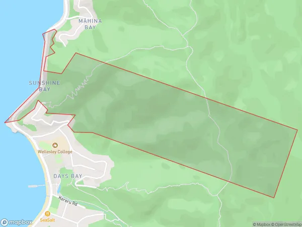 Sunshine Bay, Wellington Polygon Area Map